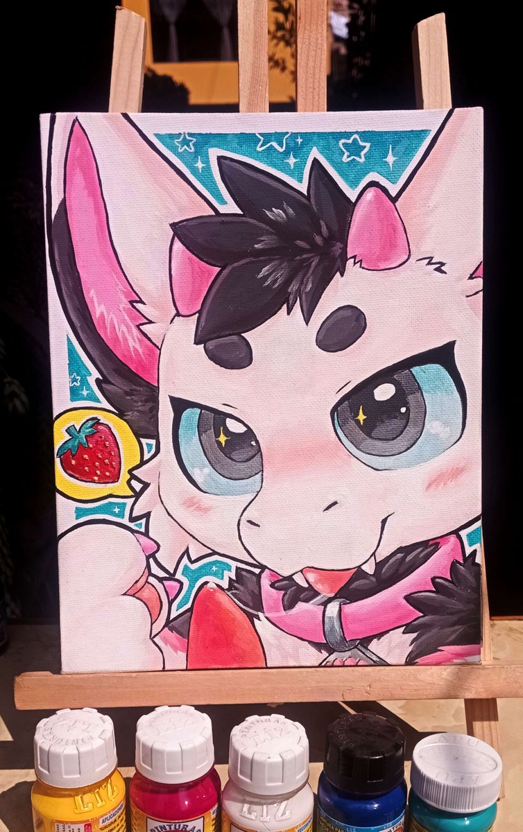 Niu_Ears_Up's tweet image. Another piece I was working on traditional canvas :3
@Sylderg 
Technique: Acrylics