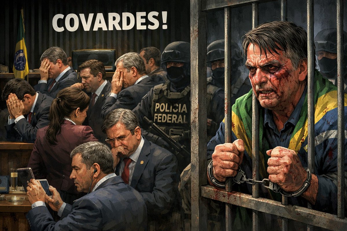 AguaIran's tweet photo. @paulodetarsog Enquanto deputados e senadores se escondem no silêncio, a injustiça avança. A covardia de quem foi eleito para defender a democracia escancara o abandono ao presidente Bolsonaro e à vontade de milhões de brasileiros. O povo está vendo. 🇧🇷✊
#Covardia #Bolsonaro #Brasil #Omissão https://t.co/WUqnDtvic6