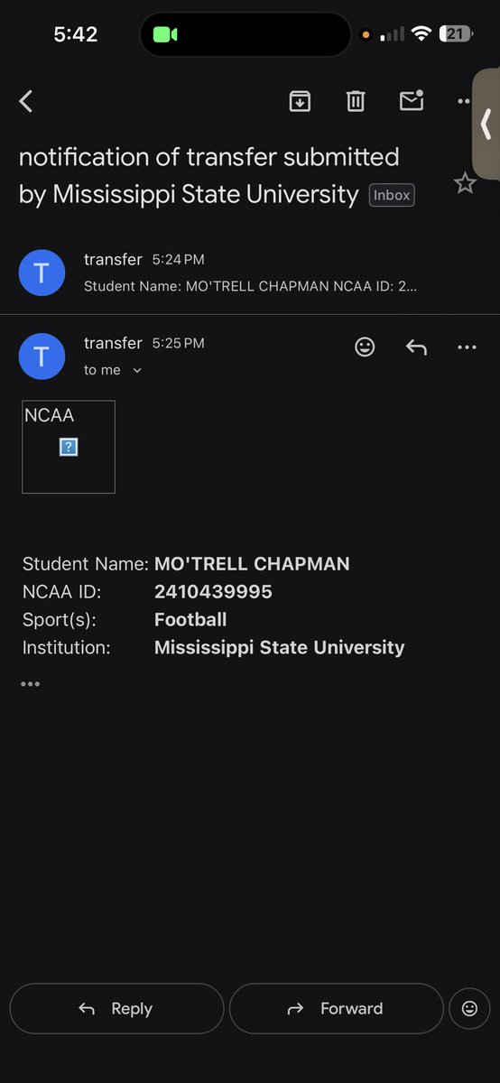 TrellChapman_7's tweet image. I am officially in the transfer portal .. Let's get to work!!!