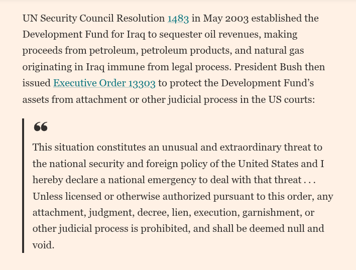 cate_long's tweet photo. Sovereign debt restructuring mastermind @jaynewman suggests Venezuala's debts are too onerous to repaid in full after decades of looting & corruption by govt officials. He suggests VZ be treated like Iraq where the UN & White House built an extrajudicial moat around oil revenues. 

He proposes other, creative pathways for sov bondholders to get recoveries like using DIPs & giving bondholders "bounty rights" to recover looted govt assets (an estimated $500 billion).

The prescriptions he lays out, with  coauthors Nicholas Kumleben and Richard Carty, jive perfectly with what the Trump admin has been telling energy supermajors (ie get in there and rebuild VZ's energy infrastructure).  New cashflow from increased oil production needs to incentivize oil extraction & benefit the people of VZ. 

https://t.co/m1tYPuMgeV
