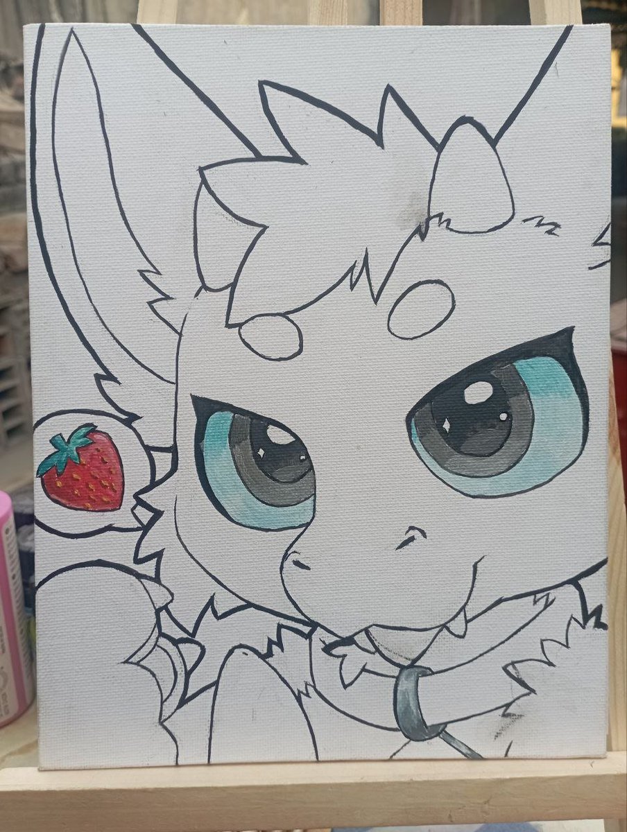 Niu_Ears_Up's tweet image. Another piece I was working on traditional canvas :3
@Sylderg 
Technique: Acrylics