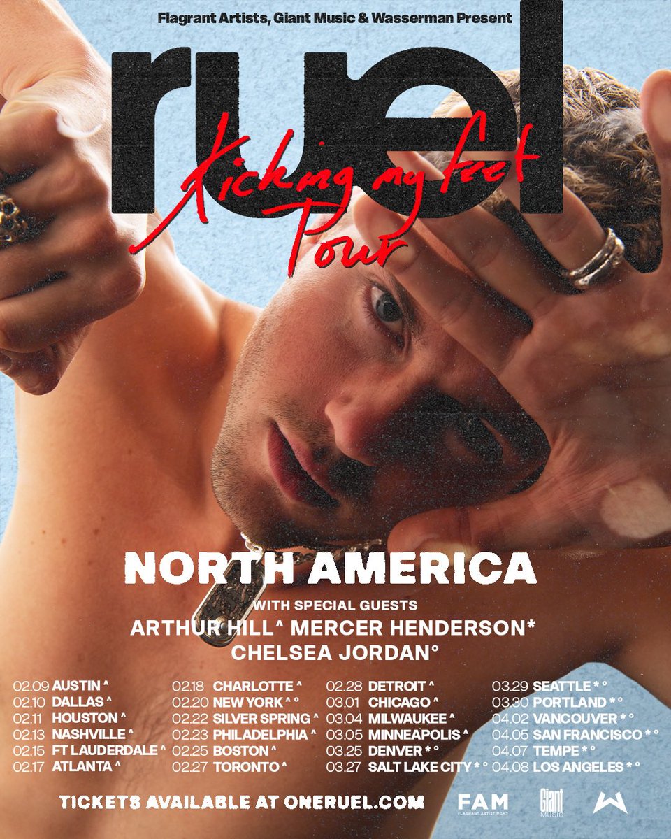 You ready America? Tour starts in A MONTH! oneruel.com/#tour