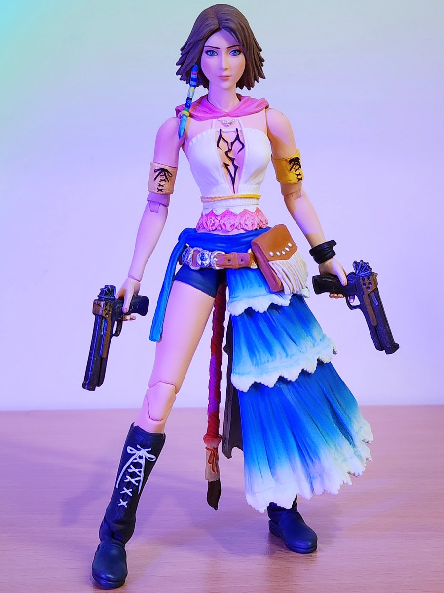 christinaconan's tweet photo. Yuna from final fantasy ,I had a spare figure of her that was broken so I decided to fix her ,I gave her new arms and entirely new hip and leg articulation so now she has a little more range with an entire repaint head to toe :)
#FinalFantasy #customactionfigure https://t.co/aNYuSFxXAd