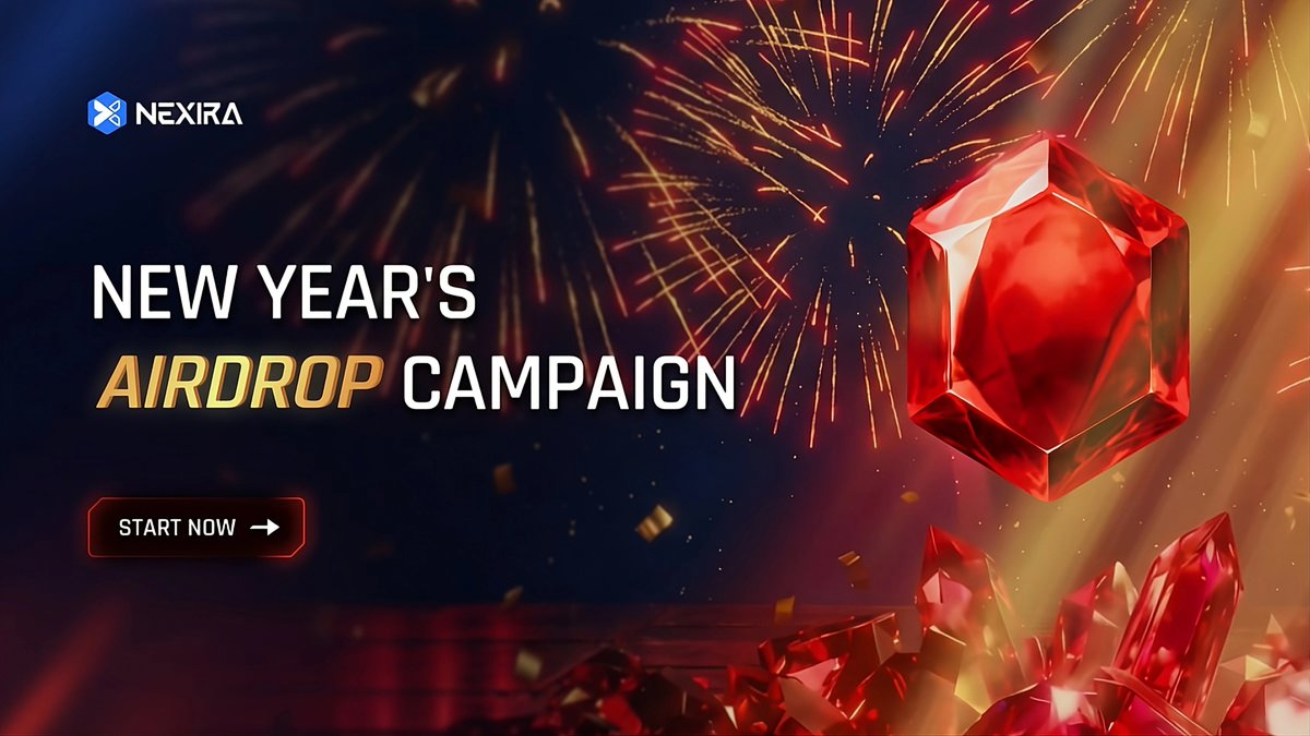 ✨Nexira’s New Year Campaign is officially live.
Easy quests, nice rewards, stacking Ruby 🚀 

Join now 👉 nexira.ai/airdrops?refid…

#Nexira #NewYearCampaign #NexiraDAEP
#NexiraSeason1

x.com/NexiraDAEP/sta…