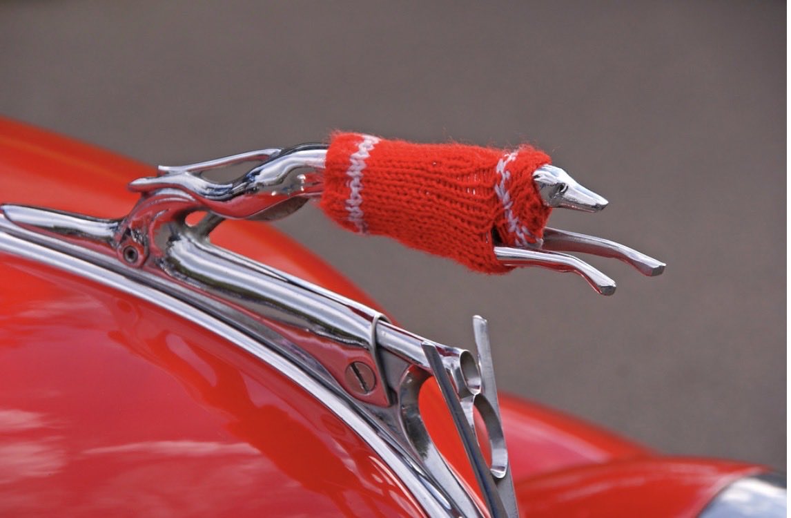 robpetrozzo's tweet image. There’s an amazing niche for everyone and everything on the internet.

The one I found today: tiny knitted sweaters for car hood ornaments.