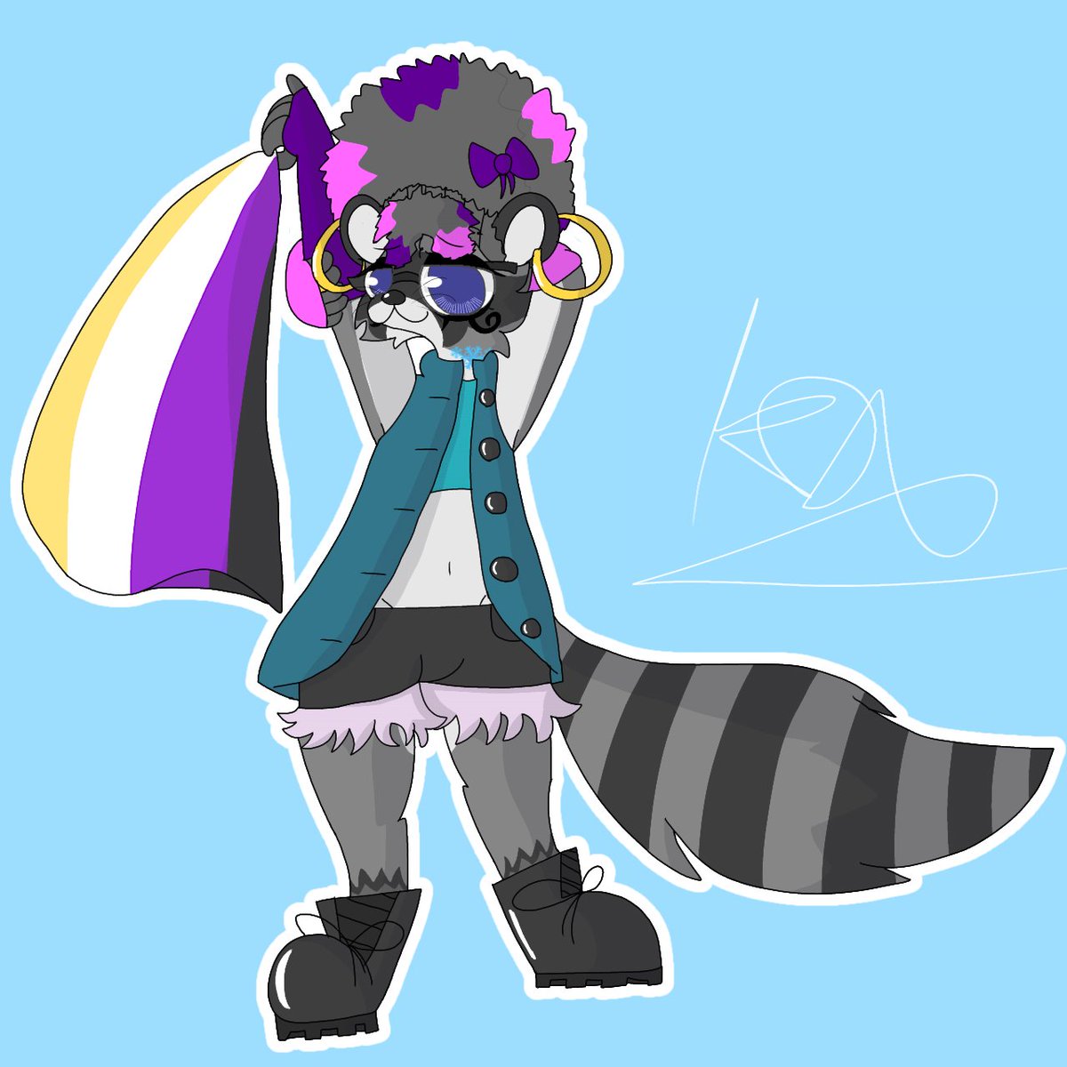 Guaxinim não-binária 🖤💜🤍💛🦝 tweet media