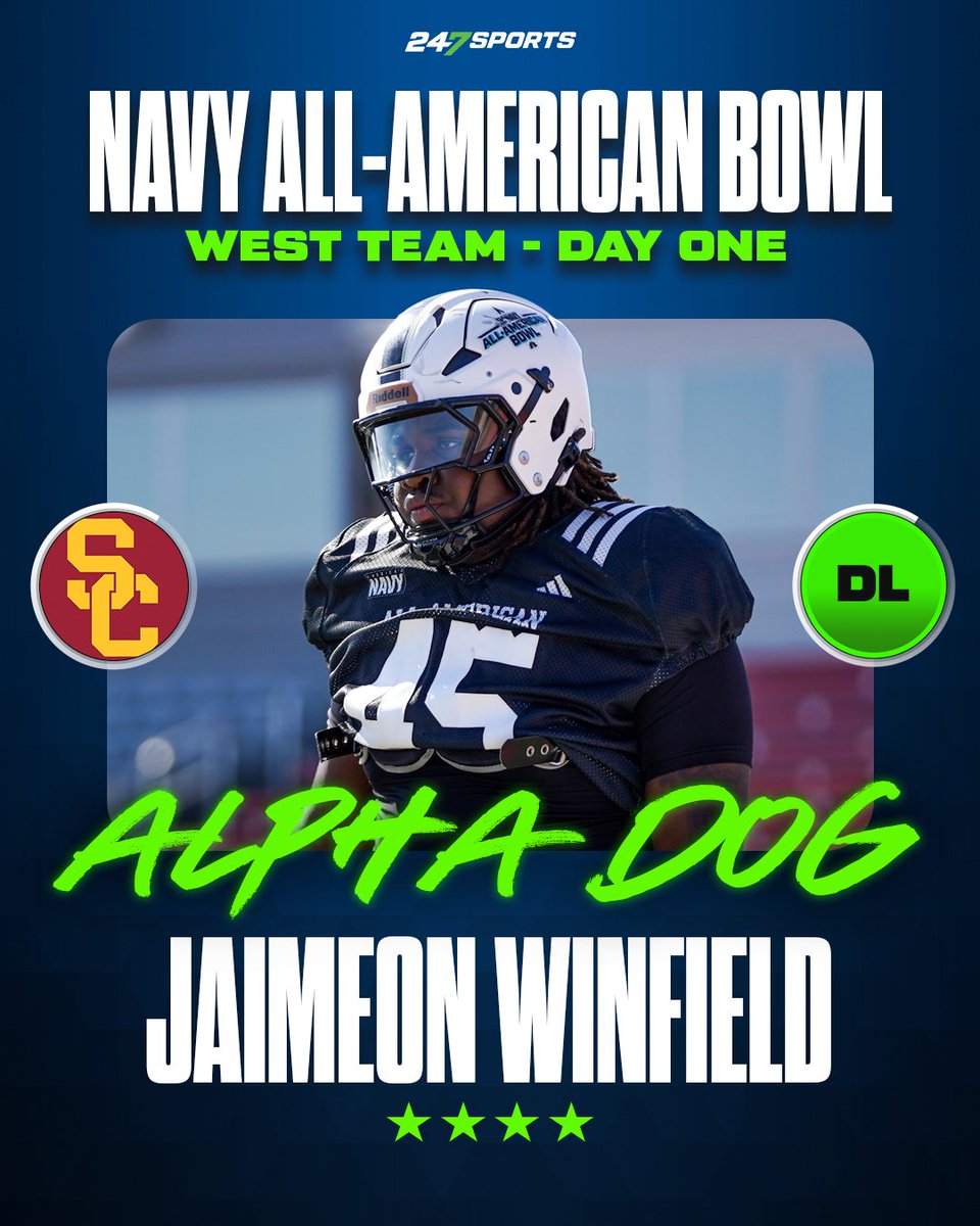 gabrieldbrooks's tweet image. USC Top247 DL signee Jaimeon Winfield and Ohio State-bound Top247 5-star WR Chris Henry Jr. headlined the West's top performers during Day 1 practices of @AABonNBC week:

247sports.com/article/navy-a…