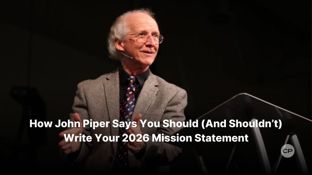 ChristianPost's tweet image. John Piper warns that hyper‑detailed mission statements don’t last. For 2026, he urges believers to craft high‑level, God‑centered aims that help people see, savor and show God’s glory. 
#JohnPiper #MissionStatement #NewYearGoals #DesiringGod
🔗 dlvr.it/TQBmhS