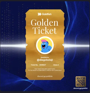 diego0ML's tweet photo. Gold-backed. Structured. Verified.

Early access to Goldfish's on-chain gold layer.

Golden Ticket secured. https://t.co/SunPM0CXEy https://t.co/bOfvJegil1