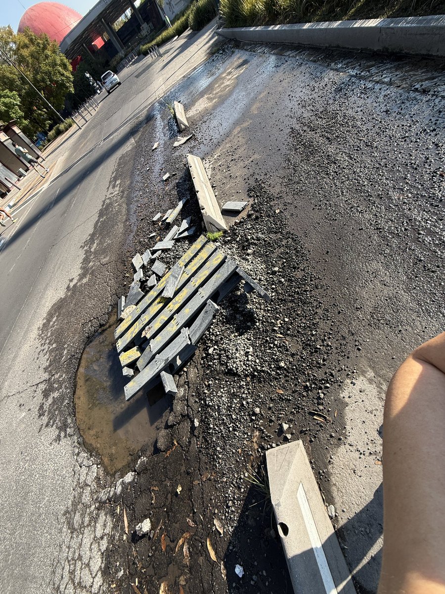 chowderpie's tweet image. Este bache lleva meses en @ChapultepecCDMX Segunda sección, frente al @Papalote_Museo. Es un peligro para corredores, ciclistas y automovilistas @mauriciotabe @ClaraBrugadaM @C5_CDMX @AlcaldiaMHmx @SEDEMA_CDMX