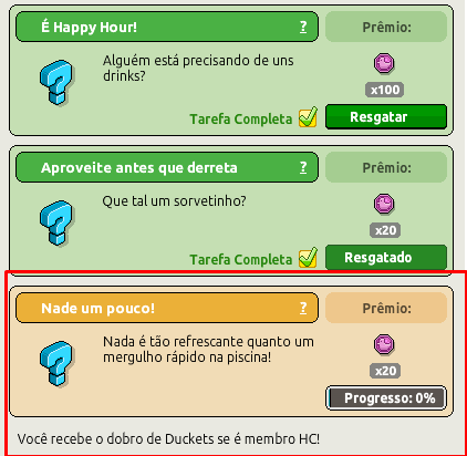 Olá boa noite eu recebi essa tarefa no <a href="/HabboPTBR/">Habbo PT/BR</a> porém não tem como fazer queria sabe como vão resolver o bug que você mesmo fizeram.