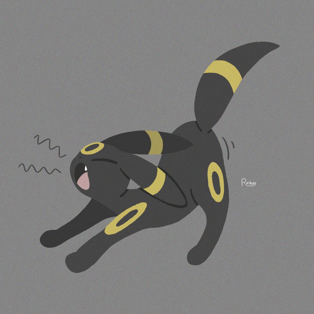 RIRIKOpoke's tweet image. 伸びをするブラッキー