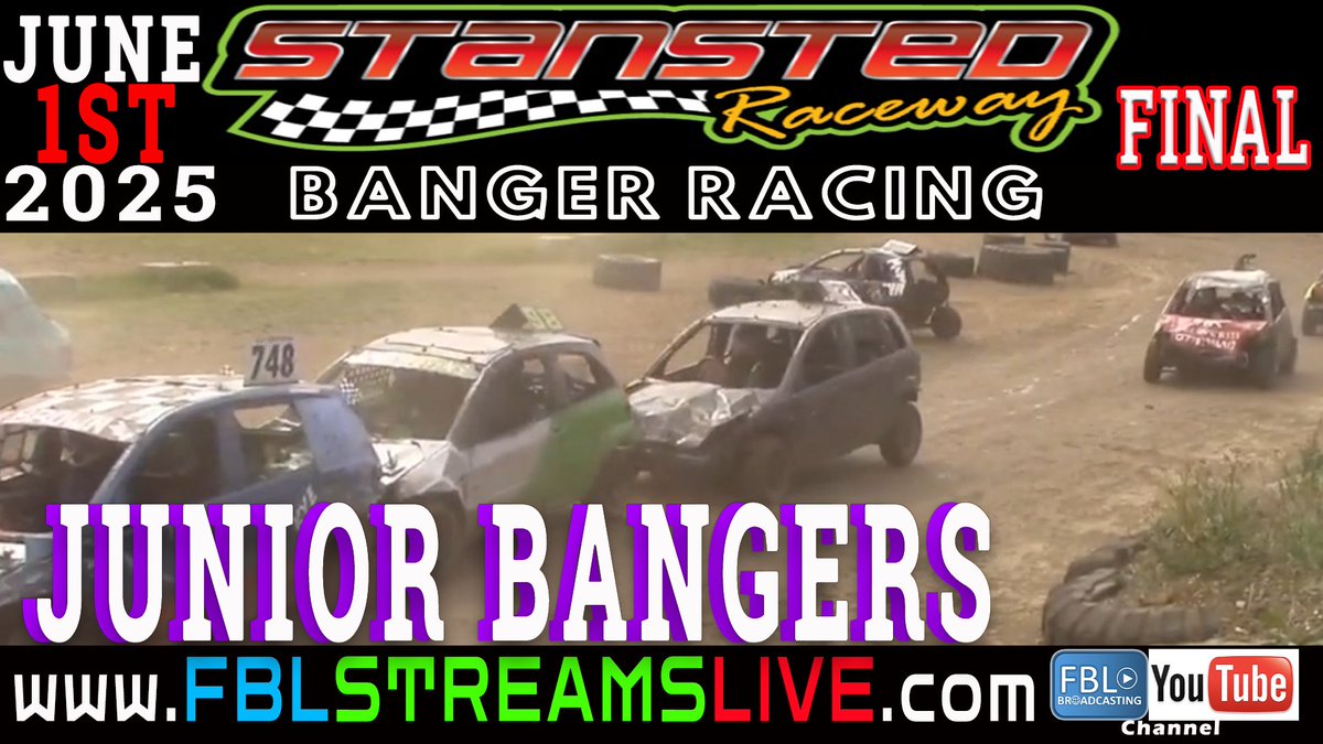 AVAILABLE TO THE PUBLIC NOW!!! STANSTED RACEWAY. Junior Bangers. FINAL. 1st June 2025!!! 347 &amp; 137 at the front but not by bend 2!! 157 collecting and spinning. 27 on the attack. 287 spinning out. 601 going into the back of Reggie. A little train forms. youtu.be/CZYaRT2ZLTM