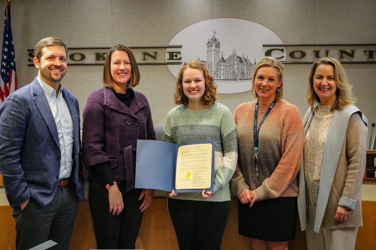 This afternoon, the Board of County Commissioners proclaimed the month of January as "Human Trafficking Prevention Month in Spokane County"!