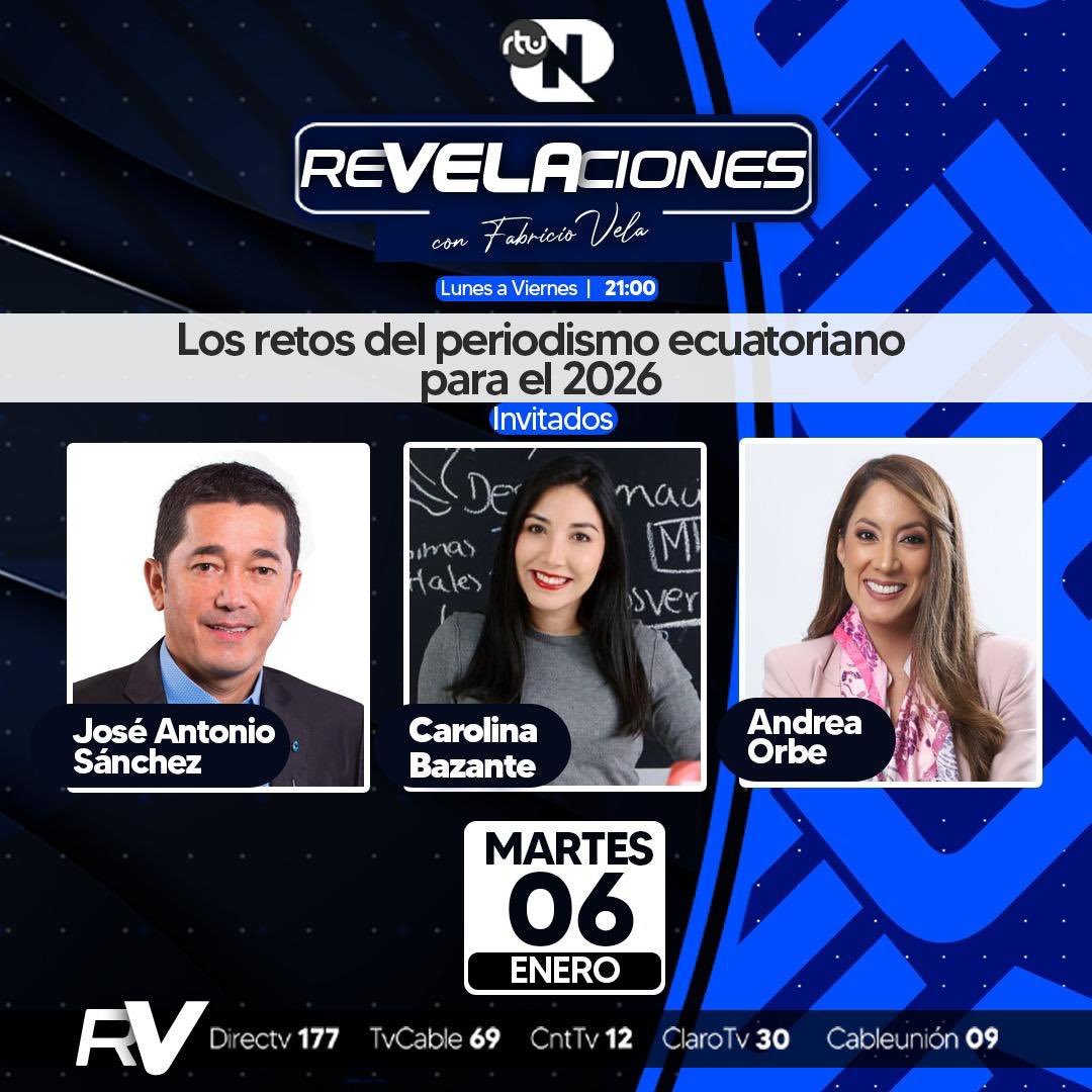 Hoy el mayor activo del periodista no es la primicia, es la confianza.
El reto es informar en medio de la desinformación organizada, contenidos diseñados para polarizar, audiencias cansadas y escépticas.
Una charla a las 21h00 con <a href="/fabriciovelav/">Fabricio Vela</a> <a href="/AndreaOrbe5/">Andrea Orbe Saltos</a> <a href="/CaritoBazante/">Carolina Bazante</a>