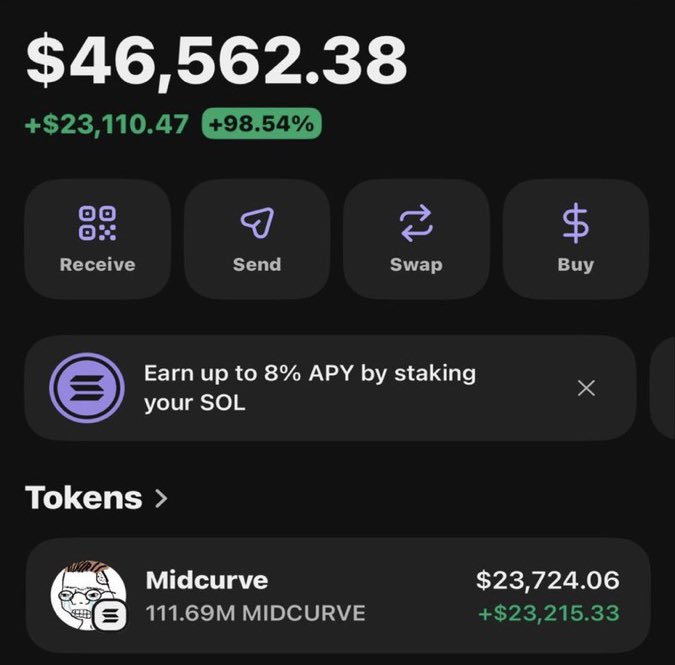 NotYourExit_'s tweet image. $Midcurve is making serious waves, printing big profits in my Alpha TG 🚀🏆
If you were in the group, your copy trade would be running the same gains as mine.

CA: 7gJ5SM6YthGfGAbC6EhJ2kJG99C8ctf6971y92Zcpump

#Midcurve #CryptoTwitter #AlphaCalls #LowCapGems #CopyTrading #Altcoin