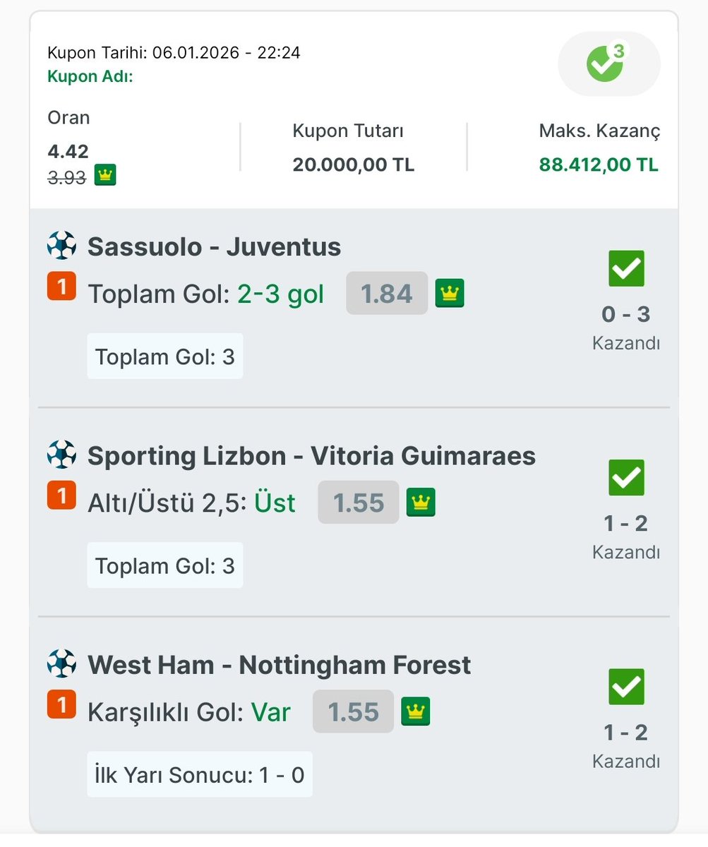 Kişiye özel editörlük desteği sadece bu kanalda üyelik bilgisi için özelden iletişime geçebilirsiniz..

#iddaatahmin #iddaakazandirir #bahistahminleri #bankotahmin #güntahmini #kesintahmin #bahisanalizi #futboltahminleri #kuponpaylaşımı #iddecihergun #bahiskuponu #bankokupon