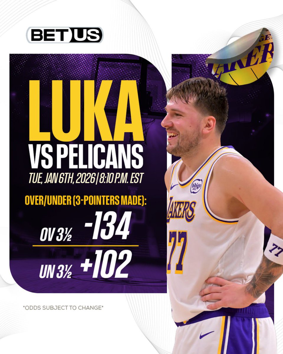Will Luka drop over 3 threes tonight vs. the Pelicans?

Odds via <a href="/BetUS_NBA/">BetUS NBA</a> 

bit.ly/PlayoffLukaFD1…