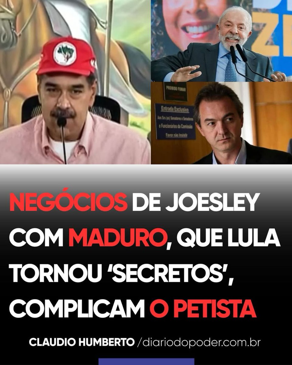 Jakelyneloiola_'s tweet image. “Após insinuar suposta proximidade com a Casa Branca, os irmãos Joesley e Wesley Batista agora devem enfrentar a ira norte-americana, em razão dos seus negócios na Venezuela que podem ter ajudado a prolongar a narcoditadura de Nicolás Maduro, criminoso finalmente atrás das…