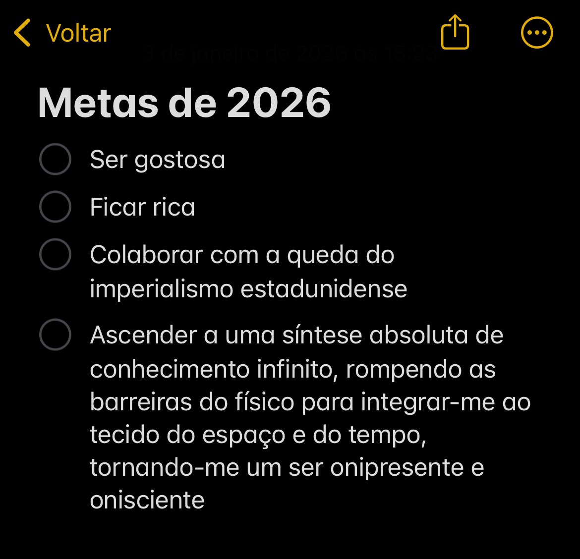 Metas de 2026 valendo