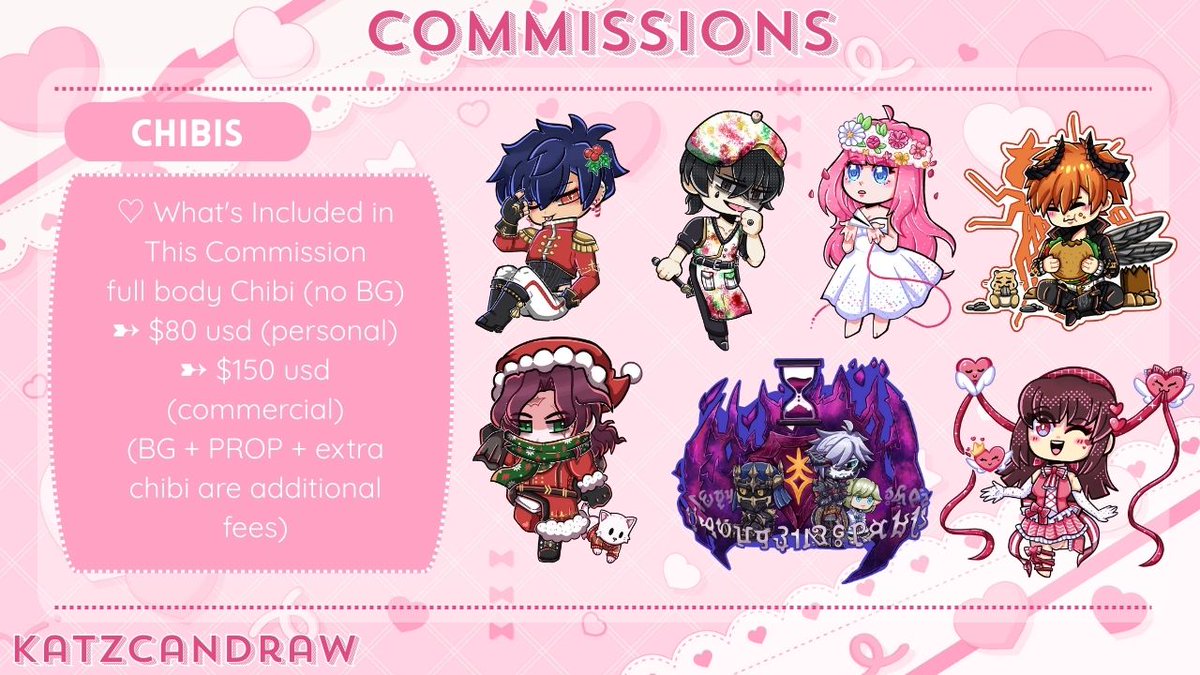Commissions Open❣️ Rts &amp; Shares would be 🫶

➸ My first time opening commissions so please be patient with me (´꒳`)♡

➸ *I don't have a Vgen so paypal &amp; Kofi are my only payments right now

➸ More Info Thread⬇️

Dm if interested
#commissionsopen #commissionart