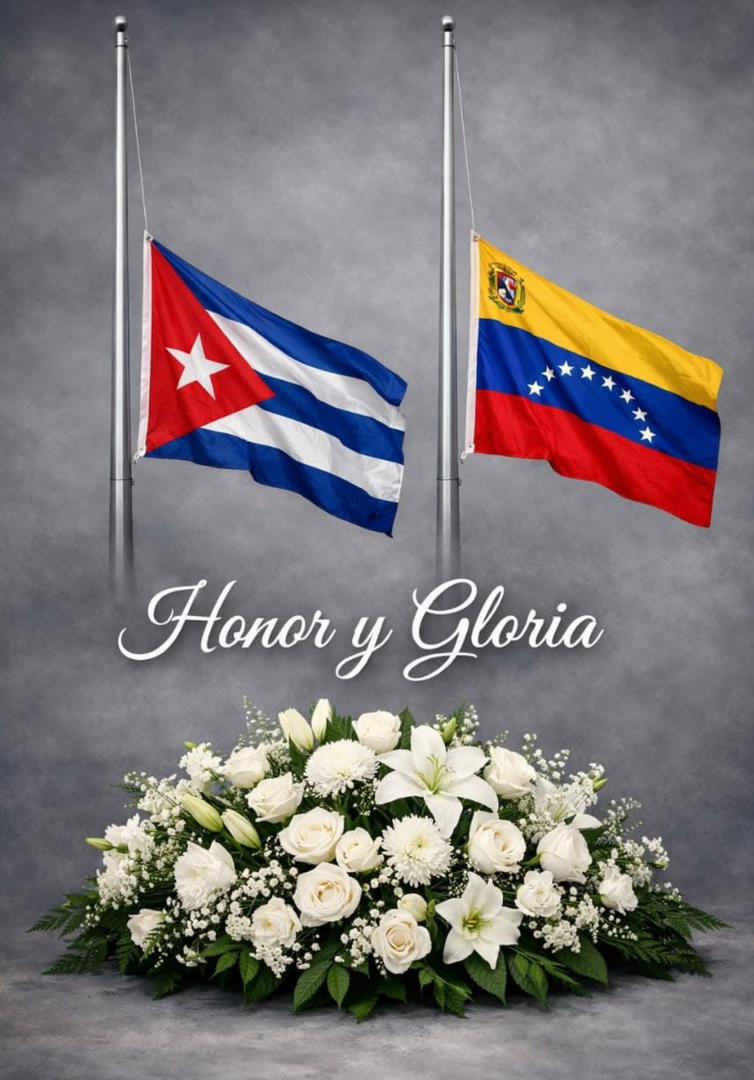 Gloria eterna para los 32 hermanos cubanos caídos en combate!!!
#CubaConVenezuela
<a href="/MEP_CUBA/">Ministerio de Economía y Planificación de Cuba</a>