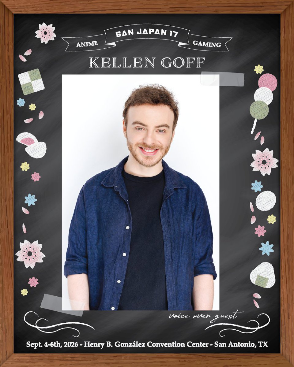 San Japan would like to welcome voice-over guest <a href="/kellengoff/">Kellen Goff 🎤🐻🎩</a> to #sanjapan17.

Kellen Goff is a Los Angeles-based, American voice actor known for a variety of roles spanning video games, animation and commercials. His most notable roles include Funtime Freddy, Glamrock Freddy,
