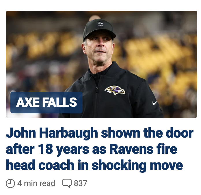DonnieSEvans's tweet photo. Man.... you KNOW that rookie kicker (Tyler Loop) that missed that field goal, ending their season, feels EVEN WORSE now..... jeez.  #Ravens #JohnHarbaugh #Playoffs #NFL #TylerLoop https://t.co/0RTRzlzHlI