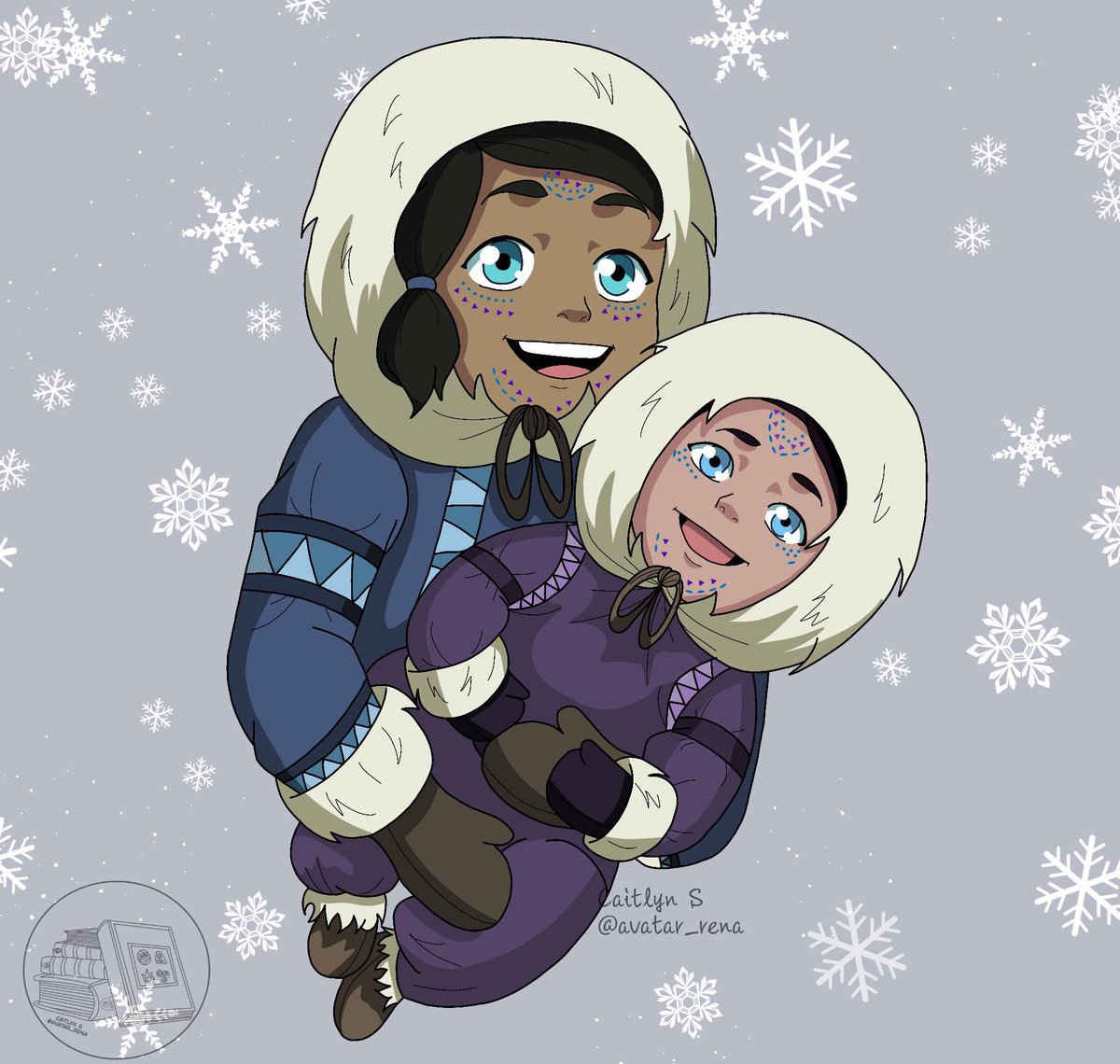 bookofavatars's tweet photo. Many thanks to @TheLegendofRena for this adorable artwork of Korra celebrating the change of seasons with her baby sister Sara. Based off The Legend Of Korra and Avatar Legends Series. 

#happynewyear #AvatarLegends #fanfiction https://t.co/4Ls5qKGAwl