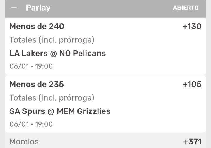 Cuervo_Tips's tweet image. ¿Qué dicen? ¿Se dará? 🤔🔥 Este parlay de NBA para cerrar el día. Vamos con dos "Under" que se ven bastante sólidos:

🏀 Lakers vs Pelicans - Menos de 240 puntos (+130).

🏀 Spurs vs Grizzlies - Menos de 235 puntos (+105).

La combinada nos da un momio de +371. 💎💸
¿Quién me…