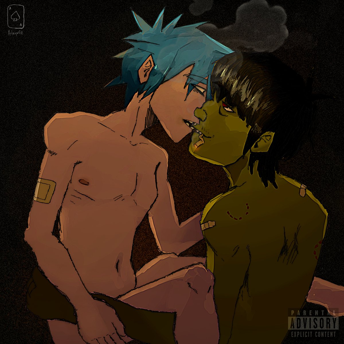 Wasn't planning on posting this, but have Gorrilaz yaoi to start off your 2026