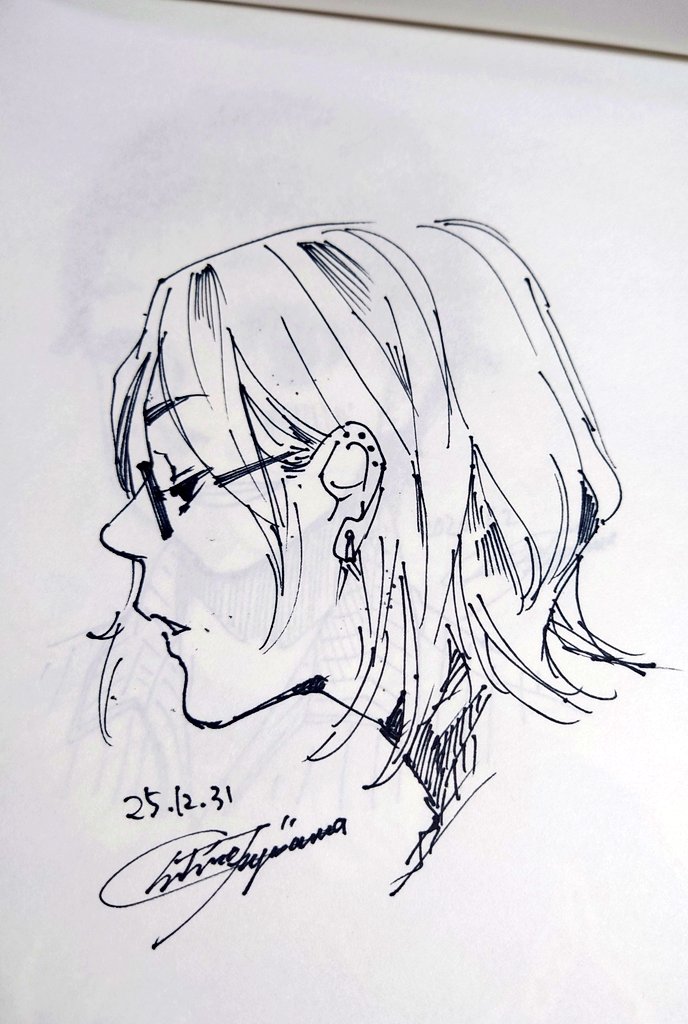 マッキー極細一発らくがき、日によってぜんぜん調子がちがう
#なるべく毎日何か描く 
