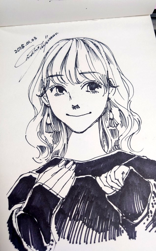 マッキー極細一発らくがき、日によってぜんぜん調子がちがう
#なるべく毎日何か描く 