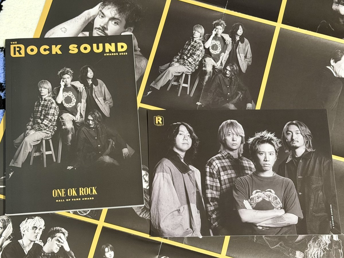 2025 Rock Sound 'Hall Of Fame' Awardに選ばれたONE OK ROCKが表紙の