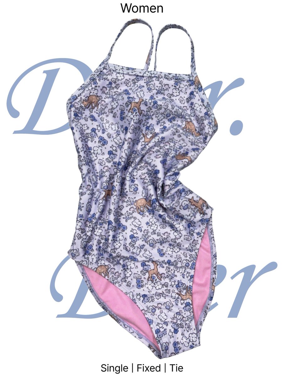 pooltimejp's tweet image. 今年1月、
どんな水着と一緒にスタートしますか？

🦌 ブルートーンの花畑に
可愛らしい鹿がそっと佇む Dear 鹿

🦊 花畑を自由に駆け回る
小さな狐を描いた Dearきつね 

気持ちのいいはじまり、
今年のスタートも フルタイム水着と一緒に💙 ✨