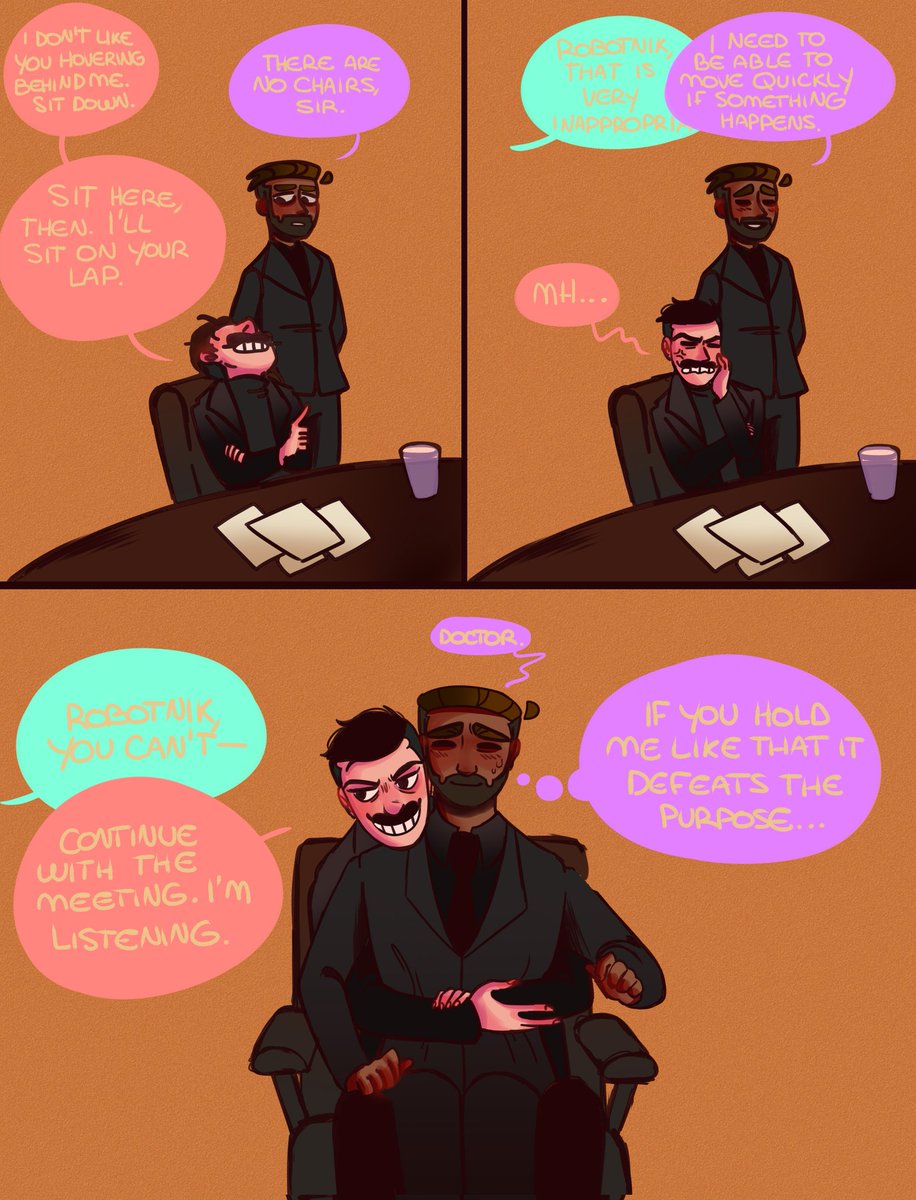 The Doctor does this to make people uncomfortable. Also just because he can 
#stobotnik #sonicfanart #agentstone #drrobotnik #eggman