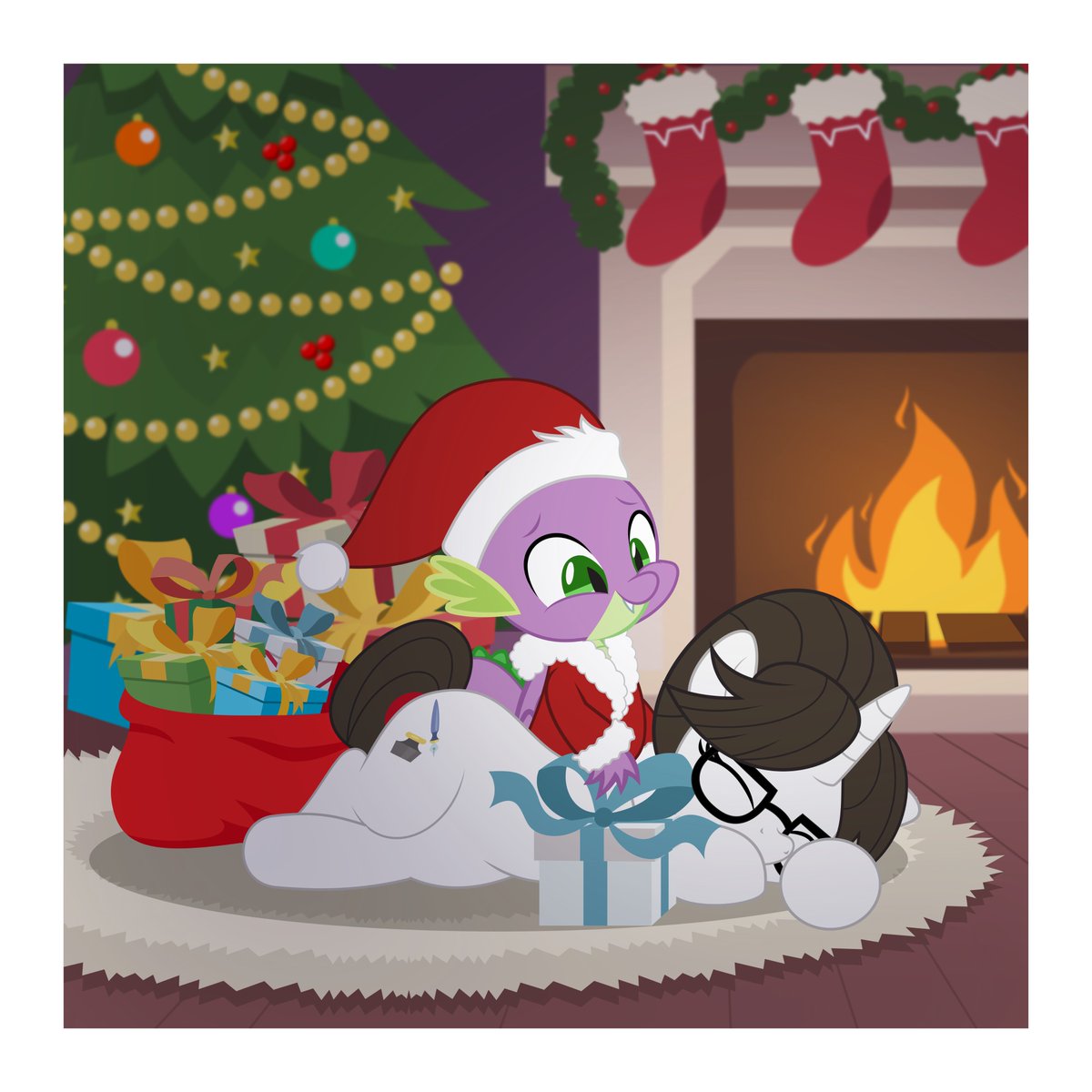 Pony4K's tweet photo. Shhh! She had to work during the holidays 💤
#mlpfim #mylittlepony #RavenInkwell #SpiketheDragon #brony #ponies
(YCH by: @Jhayarr23PH) https://t.co/kQEFMe901N