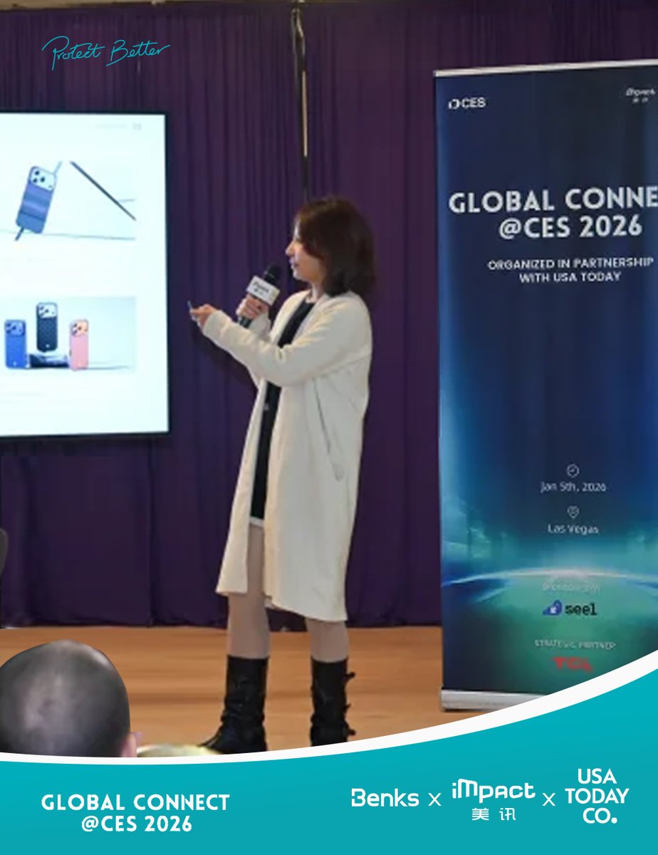 Benks_Official's tweet image. During CES 2026, Benks joined Global Connect in Las Vegas, hosted by @USATODAY.  

We connected with 60+ global media partners for in-person conversations around innovation, design, and the future of everyday protection. 

More to come!🔥 

#Benks #CES2026 #GlobalConnect