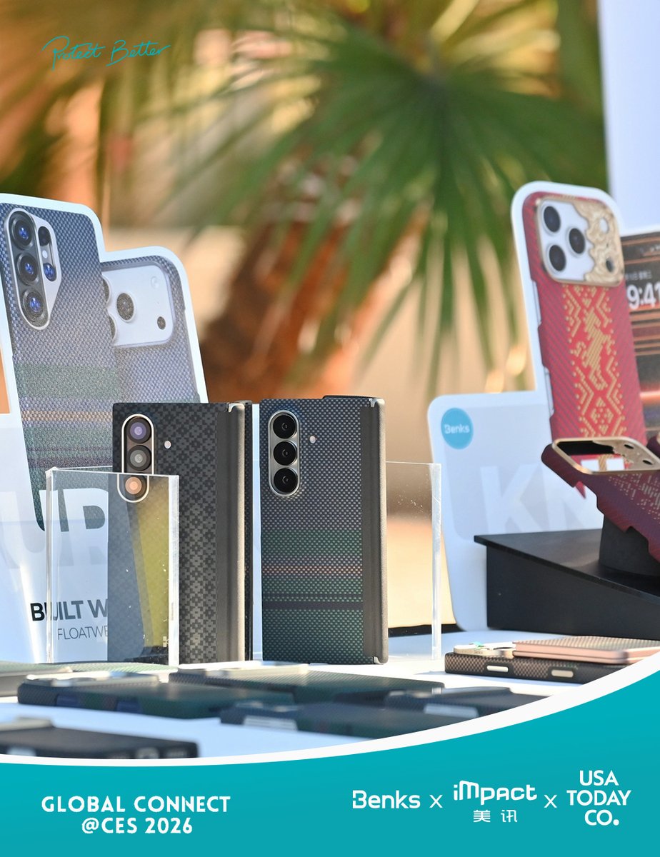 Benks_Official's tweet image. During CES 2026, Benks joined Global Connect in Las Vegas, hosted by @USATODAY.  

We connected with 60+ global media partners for in-person conversations around innovation, design, and the future of everyday protection. 

More to come!🔥 

#Benks #CES2026 #GlobalConnect