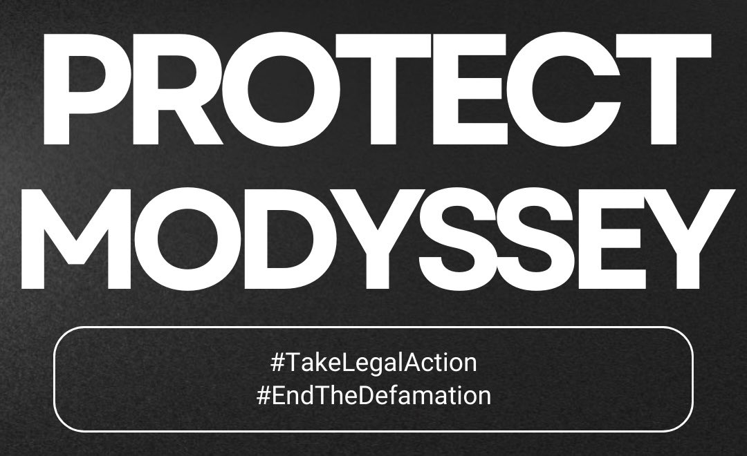 GLOBALMODYSSEY's tweet image. We demand an official statement &amp;amp; immediate legal action to protect MODYSSEY from defamation &amp;amp; harassment. Prioritize the artists safety. An official reporting email is needed. Silence is unacceptable, act now.

@MODYSSEYWORLD
#Protect_MODYSSEY
#TakeLegalAction
#EndTheDefamation