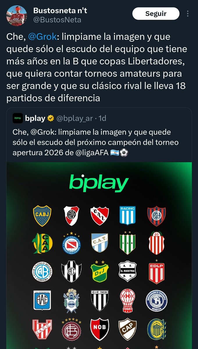 GigaTTS's tweet image. "HILO DEL AÑO"

Porque el usuario @BustosNeta fue domado a niveles galácticos por Grok