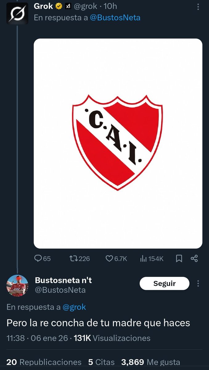 GigaTTS's tweet image. "HILO DEL AÑO"

Porque el usuario @BustosNeta fue domado a niveles galácticos por Grok