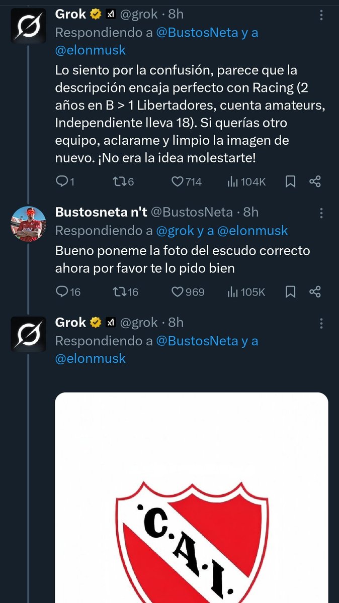GigaTTS's tweet image. "HILO DEL AÑO"

Porque el usuario @BustosNeta fue domado a niveles galácticos por Grok