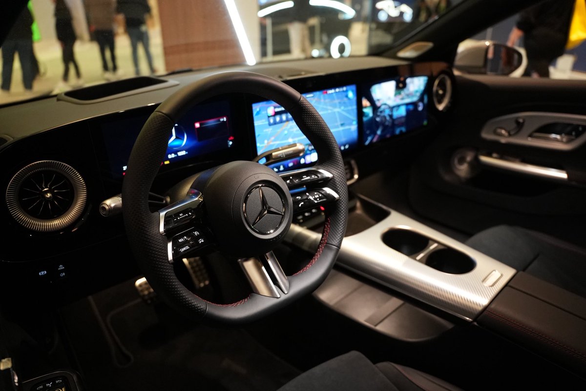 jonstephens85's tweet image. I’m was really excited to the @MercedesBenz CLA powered by @NVIDIARobotics’ Alpamayo! It looks like a normal Mercedes, but it has an AI brain that enables self driving autonomy.

#AutonomousVehicles #CES2026