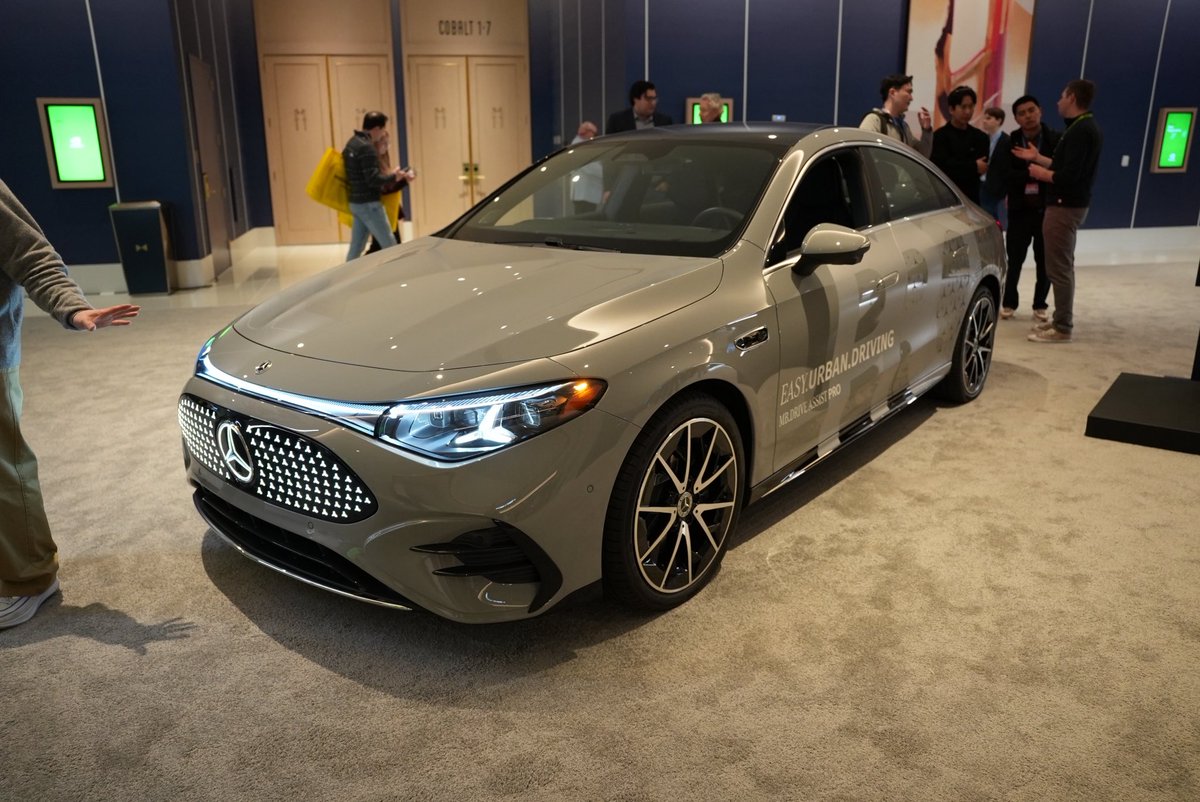 jonstephens85's tweet image. I’m was really excited to the @MercedesBenz CLA powered by @NVIDIARobotics’ Alpamayo! It looks like a normal Mercedes, but it has an AI brain that enables self driving autonomy.

#AutonomousVehicles #CES2026