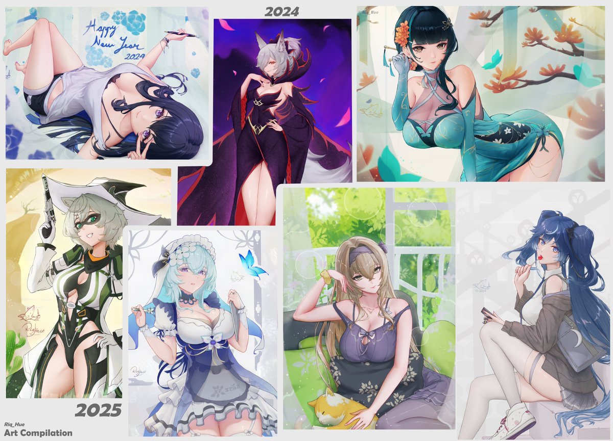 SemakArts's tweet photo. kinda late to post this but, oh well here goes nothing:

2024 &amp; 2025 art compilation

#鳴潮
#战双帕弥什 
#commissions https://t.co/MUghKSirR0