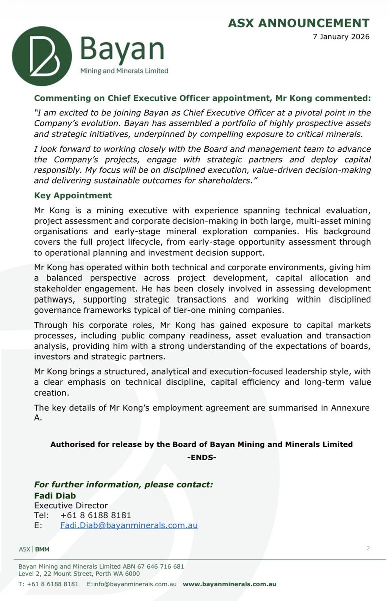 Bayan Mining and Minerals tweet media