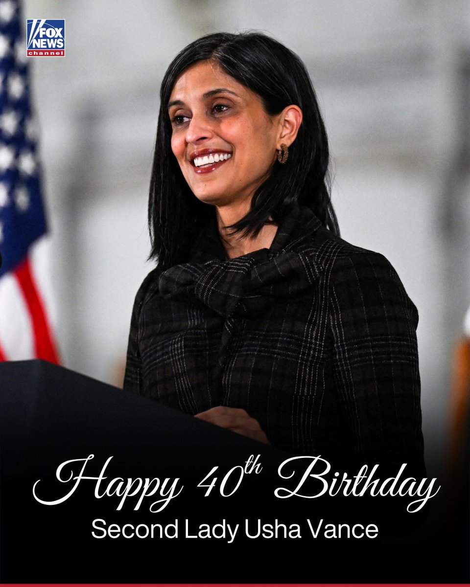 HAPPY BIRTHDAY: Second Lady Usha Vance celebrates her 40th birthday today.