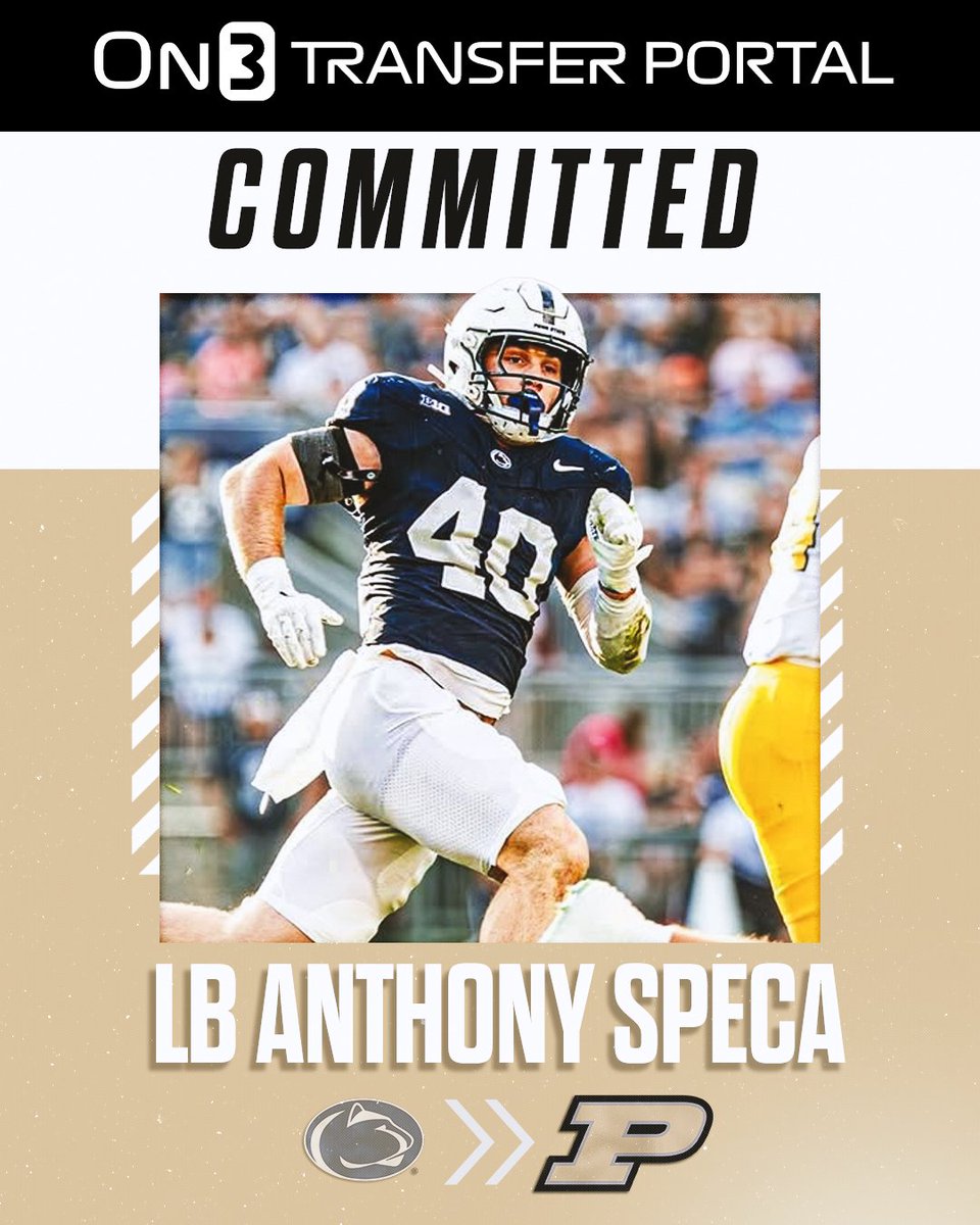 BREAKING: Penn State transfer LB Anthony Speca has committed to Purdue, <a href="/SWiltfong_/">Steve Wiltfong</a> reports 

on3.com/transfer-porta…