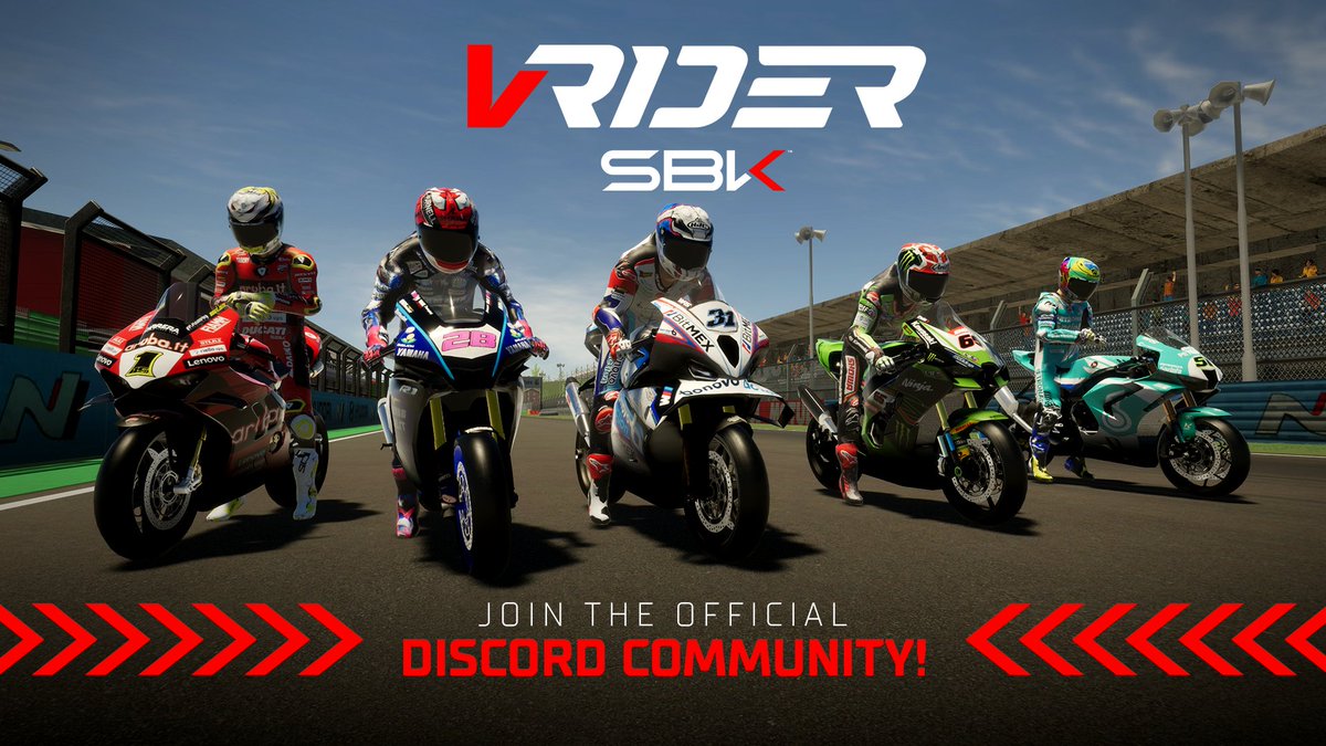 VRidergame's tweet image. Don't get left in the dust! 🏍️ The 2026 season is heating up with massive tournaments and exclusive events you won't want to miss. 🏆

Join the VRider SBK Discord to stay on the racing line, find rivals, and claim your spot on the grid!

#MetaQuest #VRGaming #PSVR2